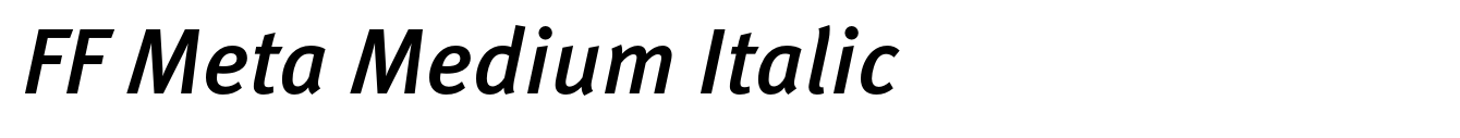 FF Meta Medium Italic image
